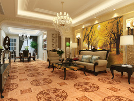 欧式酒店墙纸样机