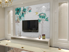 现代家居墙纸样机图