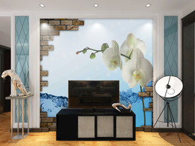 工装背景墙纸样机