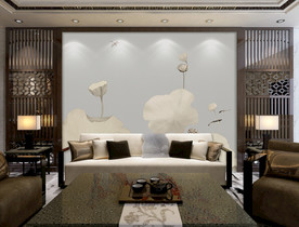 沙发背景墙纸帖图样机