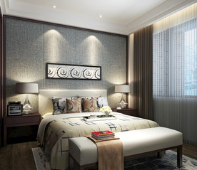 主卧背景墙画样机