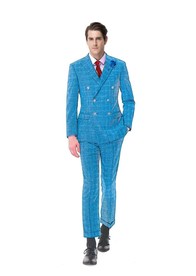 戗驳领3排6粒扣服装效果图西服