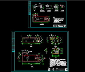 沼气化粪池cad全套施工图