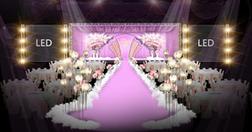 粉紫色婚礼仪式区