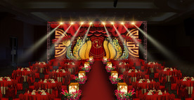 红色民族风主题仪式区