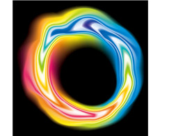 质感圆形彩虹光影背景