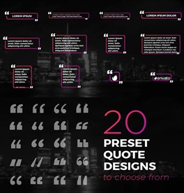 框样式的文本展示动画AE模板