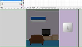 按钮开关房间的灯光动画