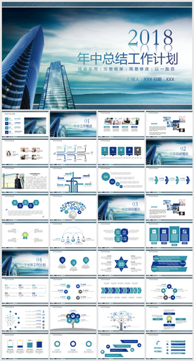 创意年终年中总结ppt动态