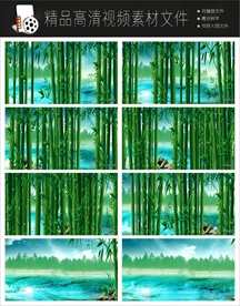 最新高清竹子蝴蝶无缝循环LED