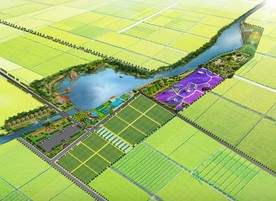 农业生态旅游采摘园鸟瞰图