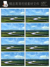 中国美各地风光大草原大屏幕视频