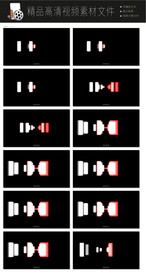 黑白空间建筑转场LED视频