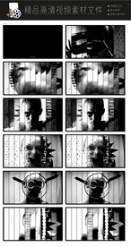 黑白空间建筑转场LED视频