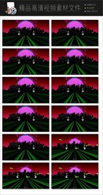 音符飘动音乐粒子世界场空镜头