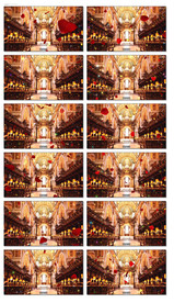 晚会婚礼唯美金色粒子瀑布视频