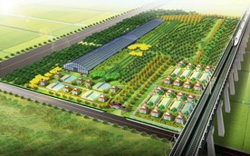 现代新型农业园区鸟瞰图