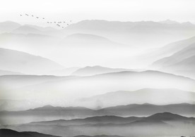 中式意境抽象山水远山背景