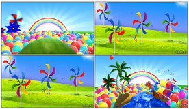 彩虹的微笑 LED舞台背景视频