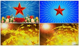 红星闪闪 舞蹈LED背景视频