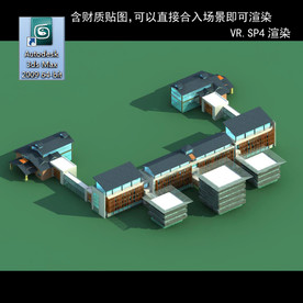 中式建筑 中式多层 中式别墅