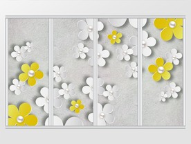 简约现代3D立体雕花移门