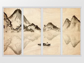 新中式水墨山水移门