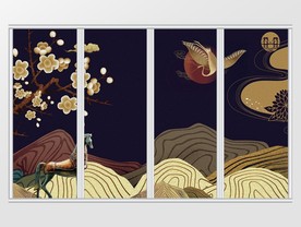 典雅吉祥梅花移门