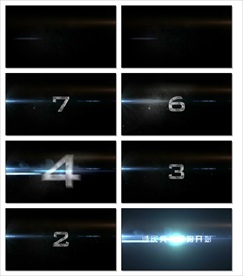 倒计时视频开场素材led片头下