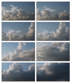 延时蓝天白云动态视频云层流云