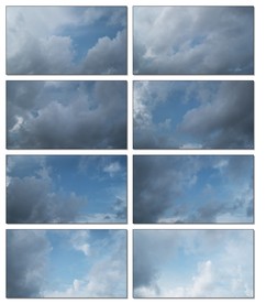 蓝天白云动态视频云层流云延时