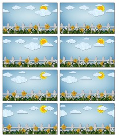 卡通动画童年儿童背景视转场视频