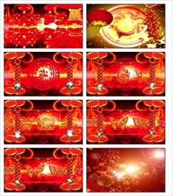 红双喜婚礼喜字蜡烛背景视频