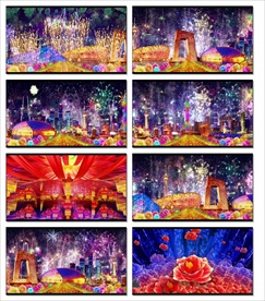 红双喜婚礼喜字蜡烛背景视频