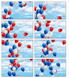 儿童动画卡通蓝天气球视频背景