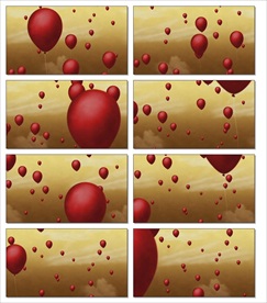 儿童动画卡通蓝天气球视频背景