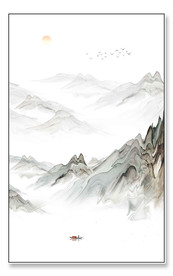 高清禅意山水装饰画挂画