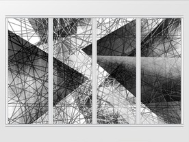 北欧简约抽象几何移门