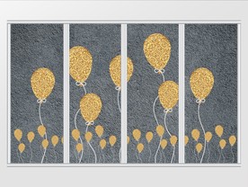 现代大气金箔气球移门