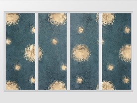 现代大气金箔叶子移门