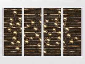 现代大气金箔叶子移门