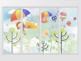 现代儿童卡通移门