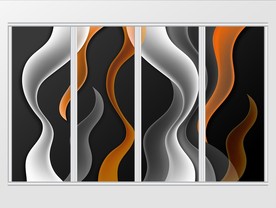 现代简约线条几何图形移门