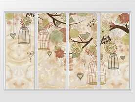 现代简约鸟笼移门