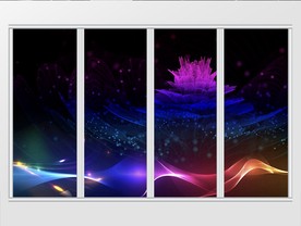 现代简约炫彩花朵移门