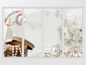 立体珍珠钻戒项链移门