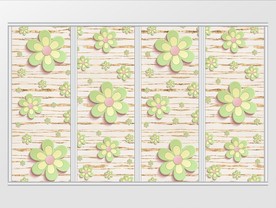 北欧现代唯美花卉绿植水彩移门