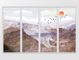 尊贵山水日出移门