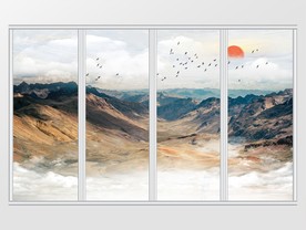 大理石纹高山移门