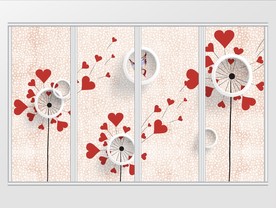 现代唯美蒲公英移门